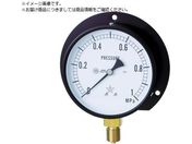 右下/一般圧力計 B枠立型・φ100 圧力レンジ0〜0.16MPa G421-211-M-0.16MP
