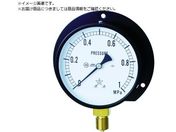 右下/一般圧力計 B枠立型・φ100 圧力レンジ0〜0.10MPa G421-211-M-0.1MP
