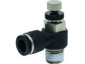 PISCO/スピードコントローラ エルボ メーターイン制御チューブ8ネジR1/4 JSC8-02B