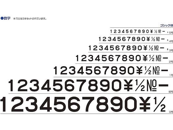 シャチハタ GRN-3G 柄付ゴム印連結式 数字3号 ゴシック体【通販