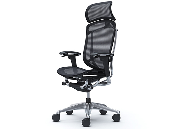 オカムラ コンテッサ2 ヘッドレスト付 座メッシュ ブラック CC85BR 