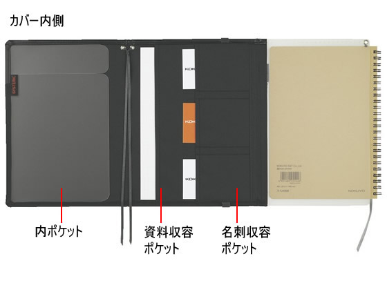コクヨ カバーノート〈システミック〉A5 黒 ノ-V685B-D 通販