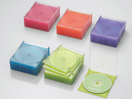 エレコム CD DVDスリムプラケース アソート 50枚 CCD-JSCS50ASO 通販