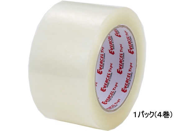 ●色：透明●サイズ：幅６０ｍｍ×長さ５０ｍ●厚さ：０．０９０ｍｍ●販売単位：１パック（４巻）