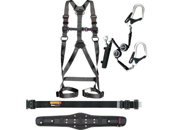 ●サイズ：Ｍ●色：黒●腿バックル：ワンタッチ●胴ベルト幅×長さ（ｍｍ）：５０×１２５０●ベルト幅（ｍｍ）：５０●フック口開き（ｍｍ）：５０●最大使用可能質量（ｋｇ）：１００●ランヤード寸法幅（ｍｍ）：