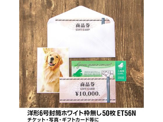 オキナ 洋封筒 洋6 枠なし 50枚 100g m2 ET56N 通販【フォレスト