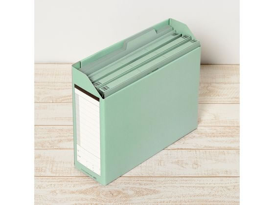 プラス ボックスファイル A4 ダンボックス グリーン 87-530 10冊 通販
