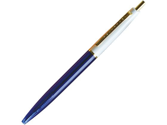 ●軸色：コンビ ホワイト＋ブルー●超低粘度油性インク（マッハボール）●ボール径：極細０．５ｍｍ●サイズ：直径１０×全長１４１ｍｍ（クリップ含幅１０×奥行１２×全長１４１ｍｍ）●ノック式●インク色：黒●