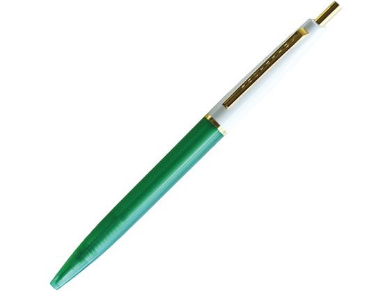 ●軸色：コンビ ホワイト＋グリーン●超低粘度油性インク（マッハボール）●ボール径：極細０．５ｍｍ●サイズ：直径１０×全長１４１ｍｍ（クリップ含幅１０×奥行１２×全長１４１ｍｍ）●ノック式●インク色：黒