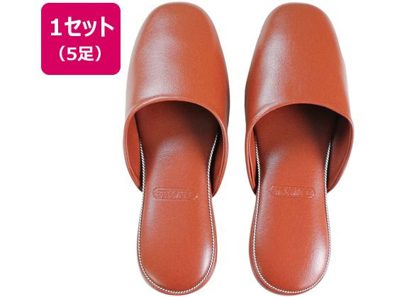 ●適応サイズ：２６ｃｍ●材質：甲・中板／ＰＶＣ、底／ＥＶＡ●色：ブラウン●注文単位：１セット（５足）