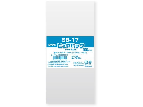 ●サイズ：厚０．０３×幅８０×高１７０ｍｍ●テープなし●食品衛生法規格基準適合商品●注文単位：１パック（１００枚）