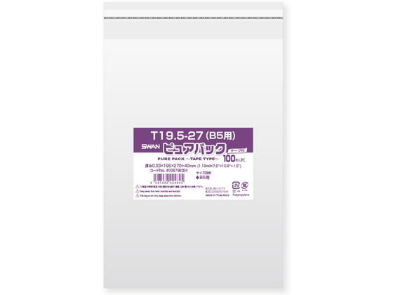 ●Ｂ５用●サイズ：厚０．０３×幅１９５×高２７０＋テープ部分４０ｍｍ●テープあり●食品衛生法規格基準適合商品●注文単位：１パック（１００枚）
