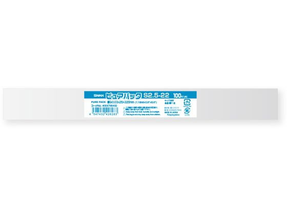 ●サイズ：厚０．０３×幅２５×高２２０ｍｍ●テープなし●食品衛生法規格基準適合商品●注文単位：１パック（１００枚）