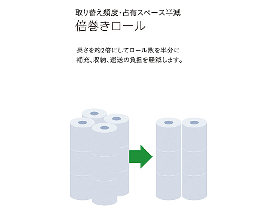 コアレックス 倍巻きロールトイレットペーパー 120m シングル 6ロール