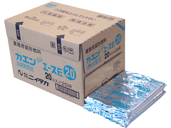 ●固形燃料●重量（１個当たり）：２０ｇ●サイズ（１個当たり）：直径３８×高さ２２ｍｍ●燃焼時間の目安：１６分３０秒〜２２分３０秒●貝類やカニ・エビの網焼き、湯豆腐鍋、とうばん焼き等に●注文単位：１箱（