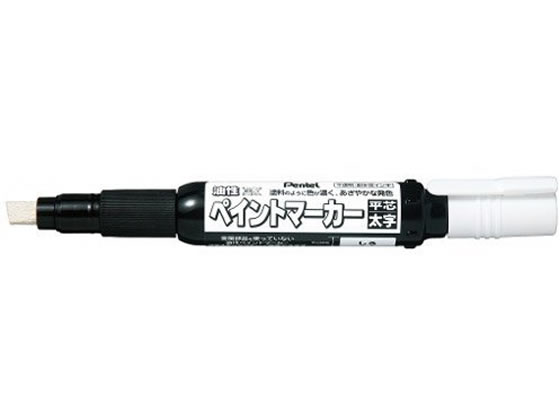 ●インキ色：白●筆記線幅：４〜７ｍｍ●インキ成分：油性顔料（ノンキシレン）●機構：ペン先ノック式、キャップ式●不透明・耐水性インキ●太字平芯●注文単位：１本●グリーン購入法適合●ＧＰＮエコ商品ねっと掲