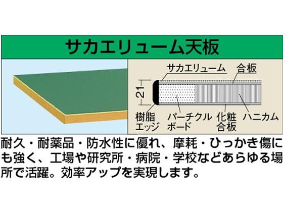 サカエ 軽量作業台KSタイプ W1800×D750×H740 KS-187FIG | Forestway