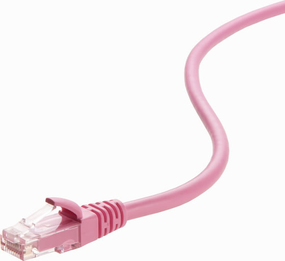 サンワサプライ カテゴリ6Aより線LANケーブル ピンク 1m KB-T6AY-01P