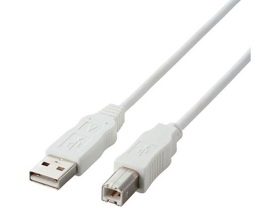 ●長さ：５．０ｍ●色：ホワイト●対応機種：ＵＳＢ（Ａタイプ）を持つパソコン及びＵＳＢ ＨＵＢ、ＵＳＢ仕様の周辺機器●コネクタ形状：ＵＳＢ（Ａ）オス-ＵＳＢ（Ｂ）オス●無鉛はんだ使用●金メッキピン●Ｒｏ