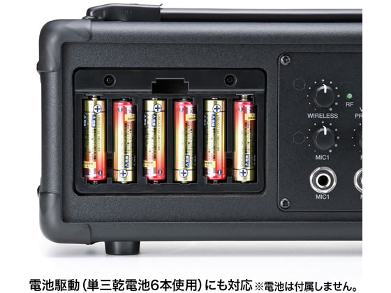 サンワサプライ ワイヤレスマイク付き拡声器スピーカー MM