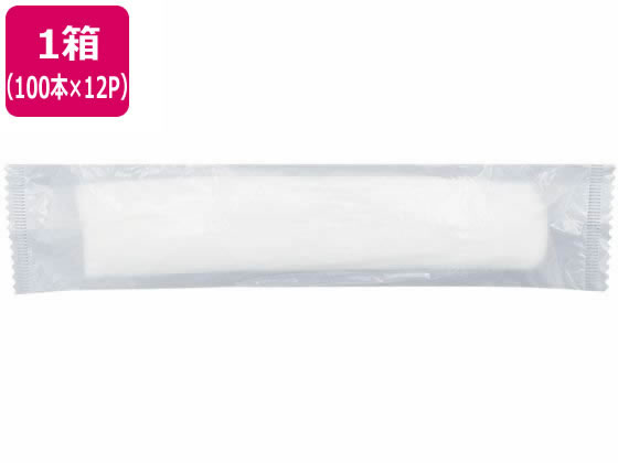 ●材質：パルプ不織布●坪量：４５ｇ／ｍ２●シートサイズ：約２６５×１８０ｍｍ●個包装サイズ：約１８０×４０ｍｍ●注文単位：１箱（１００本×１２パック）