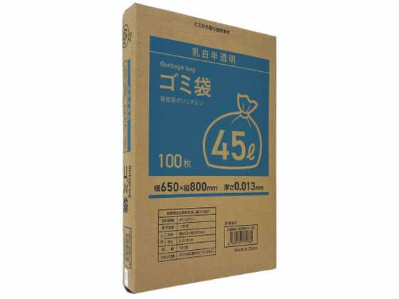 Forestway BOX型ゴミ袋薄手タイプ 乳白 45L 100枚 通販【フォレスト