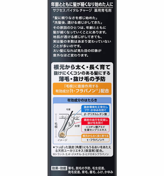 KAO サクセスバイタルチャージ薬用育毛剤 200ml | Forestway【通販 ...