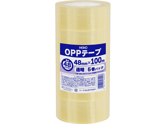 ヘイコー OPPテープ 48μ 48mm×100m 透明5巻 2079051 通販【フォレスト