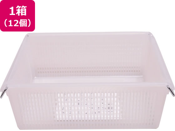 伊藤忠 スタックトレー メタルハンドル付 深型 小 ホワイト 12個 STA4D