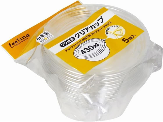 ��a���Y feeling �t�^�t���N���A�J�b�v 430mL 5�g��