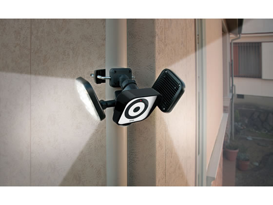 ムサシ 防犯カメラ付 LEDセンサーライト 8W×2灯 C-AC8160 | Forestway