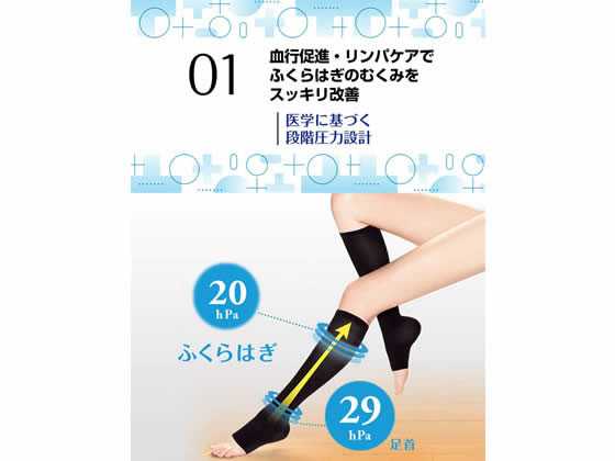 おうちでメディキュット リンパケア ひざ下 M ブラック 通販