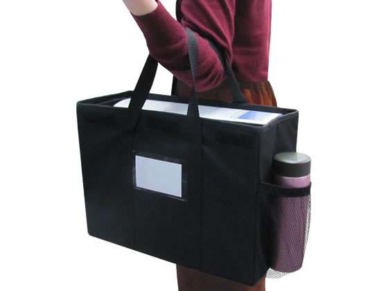 今村紙工 オフィスミーティングバッグ フタ付 A4 ブラック OSB-A4 通販