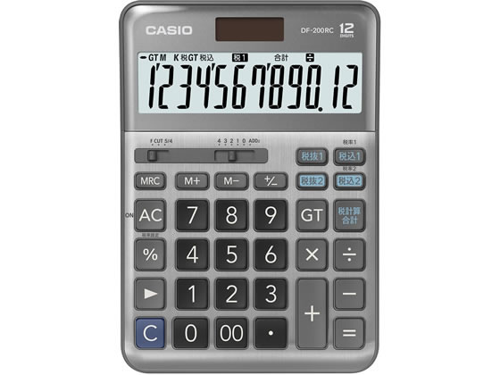 カシオ計算機 CASIO 軽減税率電卓 デスク (テーブル 机) タイプ12桁 DF-200RC-N カシオ 軽減税率電卓 デスクタイプ 12桁 DF-200RC-N 通販【フォレスト