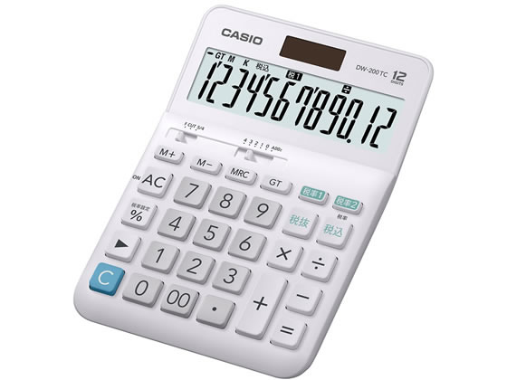カシオ W税率電卓 デスクタイプ 12桁 DW-200TC-N 通販【フォレストウェイ】
