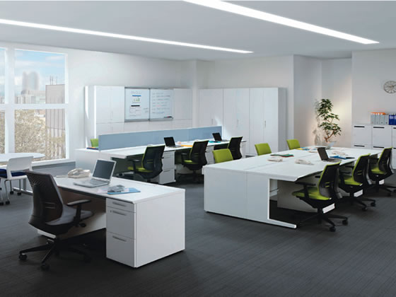 コクヨ iSデスク 片袖デスク A4タイプ W1000×D600 ホワイト 通販