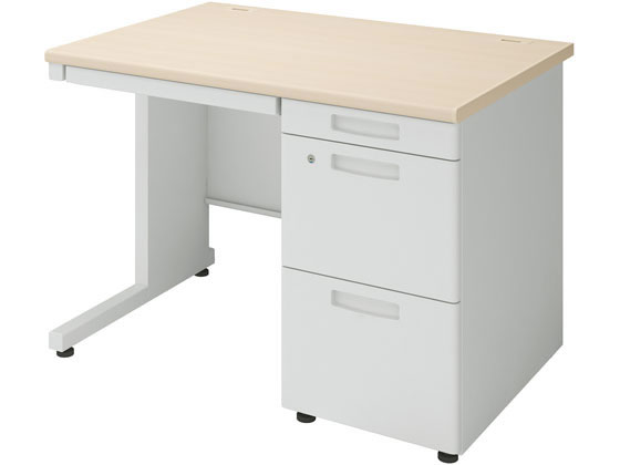 コクヨ インベントデスク 片袖机 W1000×D700 ホワイト*ホワイト