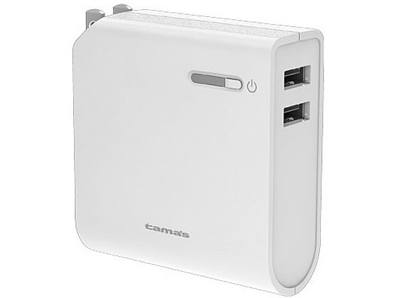 tamas モバイルバッテリー 5200mA Type-C変換付 TLA16SCAW 通販