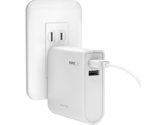 tamas モバイルバッテリー 5200mA Type-C変換付 TLA16SCAW 通販