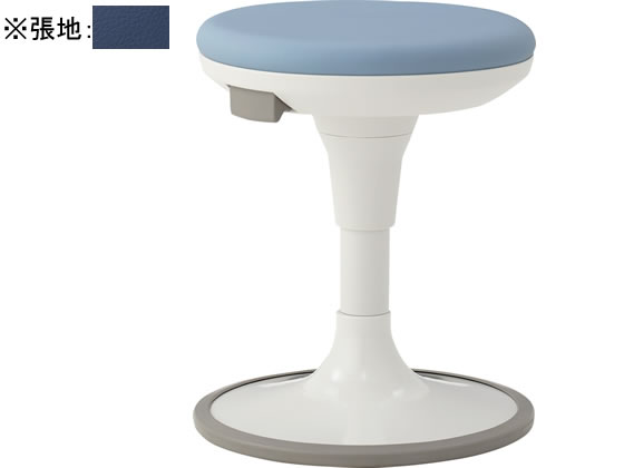 オカムラ 患者用スツール ホワイトシェル インディゴブルー