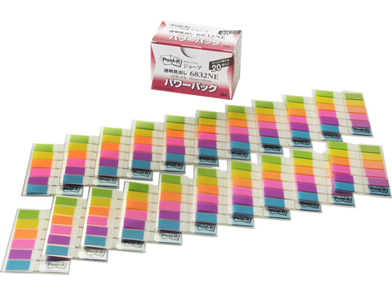 Post-it 付箋 6832NE パワーパック 20枚入 3個セット オフィス用品 3M
