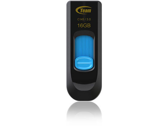 TEAM USB3.0スライド式USBメモリー 16GB ブルー TC145316GL01 