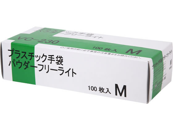 伊藤忠 プラスチック手袋 パウダーフリー ライト M 100枚 Vc 230 Forestway 通販フォレストウェイ