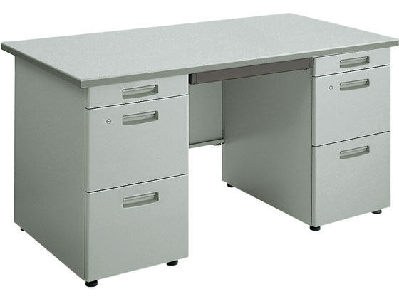 コクヨ 事務用SR型 両袖机 W1400×D700×H700 グレー 通販【フォレスト