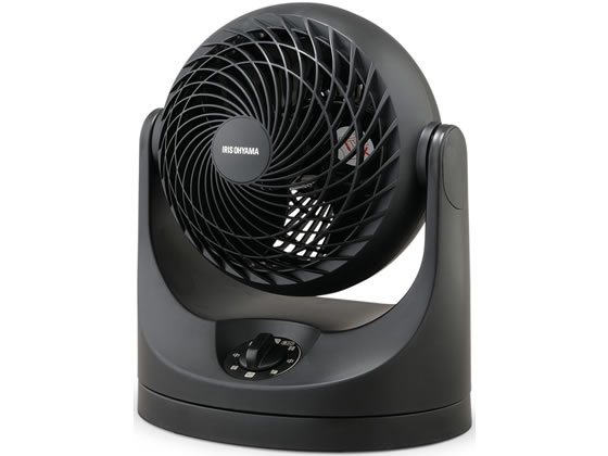アイリスオーヤマ サーキュレーター 8畳首振り マカロン型 黒 PCF