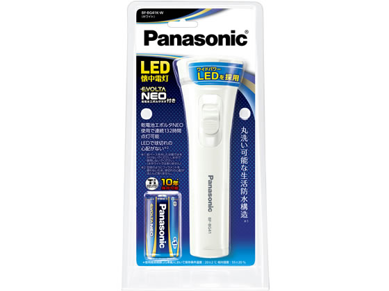 パナソニック 乾電池エボルタNEO付 LED懐中電灯 BF-BG41K-W 通販