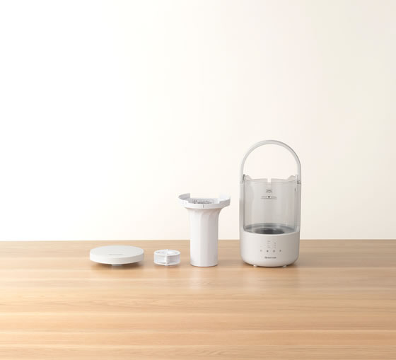 リズム MIST250 超音波加湿器 250mL h 容量2L ライトグレー