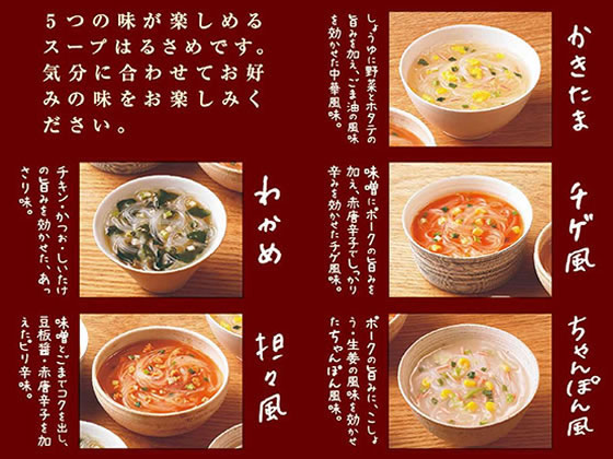 ダイショー 5つの味のスープはるさめ 10食 通販【フォレストウェイ】