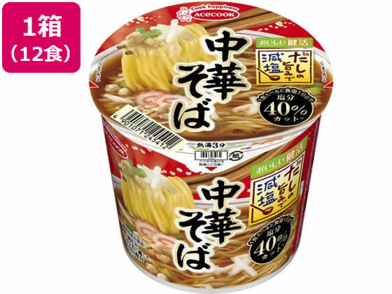 エースコック だしの旨みで減塩 中華そば×12食 通販【フォレストウェイ】