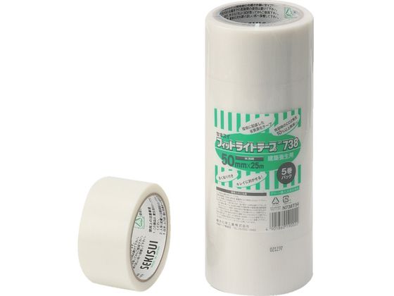 ●色：半透明●幅（ｍｍ）：５０●長さ（ｍ）：２５●厚さ（ｍｍ）：０．１１●テープカット条件：手で切断可能●粘着力（Ｎ／１０ｍｍ）：２．２●粘着力（Ｎ／２５ｍｍ）：５．５●粘着剤：アクリル系●基材：再生